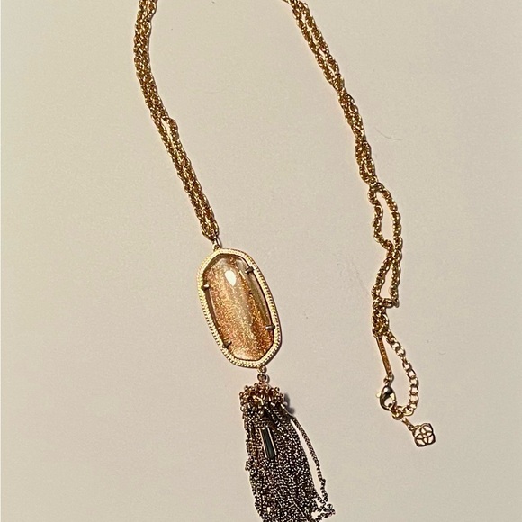 Kendra Scott Gold Tassel Rayne Necklace - Picture 2 of 2